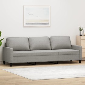 3-seater sofa in light gray fabric 210 cm by , Sofas - Ref: Foro24-348717, Price: 245,99 €, Discount: %