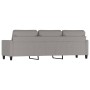 Sofá de 3 plazas de tela gris claro 210 cm de , Sofás - Ref: Foro24-348717, Precio: 242,75 €, Descuento: %