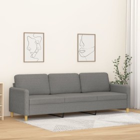 3-seater sofa in dark gray fabric 210 cm by , Sofas - Ref: Foro24-349106, Price: 274,51 €, Discount: %