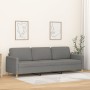 Sofá de 3 plazas de tela gris oscuro 210 cm de , Sofás - Ref: Foro24-349106, Precio: 274,51 €, Descuento: %