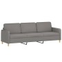 3-seater sofa with stool in dark gray fabric 210 cm by , Sofas - Ref: Foro24-3153604, Price: 337,99 €, Discount: %