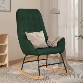 Silla mecedora de tela verde oscuro de , Mecedoras - Ref: Foro24-341258, Precio: 112,99 €, Descuento: %