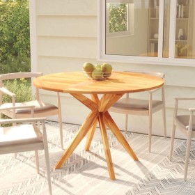 Garden table solid acacia wood 110x110x75 cm by , Garden tables - Ref: Foro24-316255, Price: 191,99 €, Discount: %