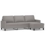 Sofá de 3 plazas con taburete de tela gris claro 210 cm de , Sofás - Ref: Foro24-3153375, Precio: 302,32 €, Descuento: %