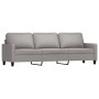 Sofá de 3 plazas con taburete de tela gris claro 210 cm de , Sofás - Ref: Foro24-3153375, Precio: 301,99 €, Descuento: %