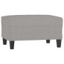 Sofá de 3 plazas con taburete de tela gris claro 210 cm de , Sofás - Ref: Foro24-3153375, Precio: 302,32 €, Descuento: %