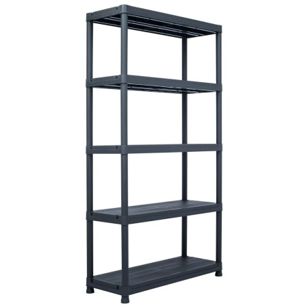 Estantería de plástico 250 kg 80x40x180 cm negro de , Estanterías industriales - Ref: Foro24-45676, Precio: 118,99 €, Descuen...