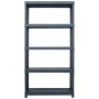 Plastic shelving 250 kg 80x40x180 cm black by , Industrial shelving - Ref: Foro24-45676, Price: 120,99 €, Discount: %