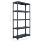 Kunststoffregal 250 kg 80x40x180 cm schwarz von , Industrieregale - Ref: Foro24-45676, Preis: 120,99 €, Rabatt: %