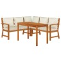 4-piece garden dining set with solid acacia wood cushions by , Garden sets - Ref: Foro24-3154962, Price: 534,43 €, Discount: %