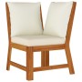 4-piece garden dining set with solid acacia wood cushions by , Garden sets - Ref: Foro24-3154962, Price: 495,99 €, Discount: %