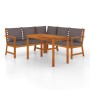 Garden dining set 4 pieces with solid acacia wood and cushions by , Garden sets - Ref: Foro24-3154963, Price: 530,10 €, Disco...