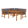 Garden dining set 4 pieces with solid acacia wood and cushions by , Garden sets - Ref: Foro24-3154963, Price: 530,10 €, Disco...