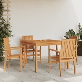 5-piece garden dining set solid teak wood by , Garden sets - Ref: Foro24-3157912, Price: 781,99 €, Discount: %