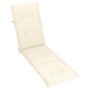 Garden lounger with footrest and cushion in solid acacia wood by , Loungers - Ref: Foro24-3064031, Price: 210,44 €, Discount: %