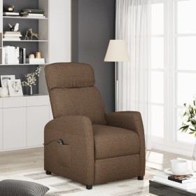 Sillón elevable tela marrón de , Sillones - Ref: Foro24-3120418, Precio: 310,99 €, Descuento: %