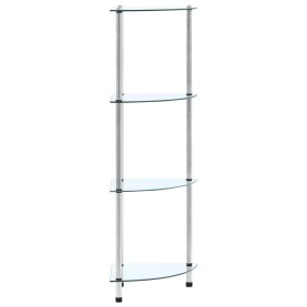 Shelving 4 levels transparent tempered glass 30x30x100 cm by , Bookcases and shelves - Ref: Foro24-249515, Price: 38,64 €, Di...