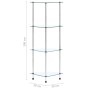 Regal 4 Ebenen aus transparentem Hartglas 30x30x100 cm von , Bücherregale und Regale - Ref: Foro24-249515, Preis: 38,67 €, Ra...