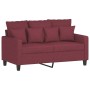 Sofa set with cushions 3 pieces red fabric by , Sofas - Ref: Foro24-3201662, Price: 522,99 €, Discount: %