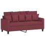 Sofa set with cushions 3 pieces red fabric by , Sofas - Ref: Foro24-3201662, Price: 522,99 €, Discount: %