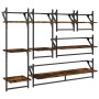 Wandregale, 6 Stück, Holzwerkstoff, geräucherte Eiche von , Regale und Regale - Ref: Foro24-836270, Preis: 62,36 €, Rabatt: %