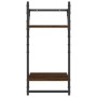 Wall shelves with bars 6 pcs oak brown engineered wood by , Shelves and shelves - Ref: Foro24-836272, Price: 65,04 €, Discoun...