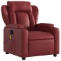 Sillón de masaje reclinable cuero sintético rojo tinto de , Sillones - Ref: Foro24-372438, Precio: 243,72 €, Descuento: %