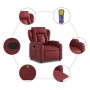 Sillón de masaje reclinable cuero sintético rojo tinto de , Sillones - Ref: Foro24-372438, Precio: 242,02 €, Descuento: %