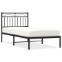 Estructura de cama con cabecero metal negro 90x190 cm de , Camas y somieres - Ref: Foro24-373683, Precio: 64,99 €, Descuento: %