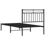 Estructura de cama con cabecero metal negro 90x190 cm de , Camas y somieres - Ref: Foro24-373683, Precio: 64,99 €, Descuento: %