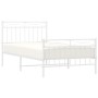 White metal bed frame with headboard and footboard 100x190 cm by , Beds and slatted bases - Ref: Foro24-373752, Price: 72,99 ...