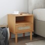 SENJA bedside table rattan look brown pine wood 40x35x48 cm by , Nightstands - Ref: Foro24-358010, Price: 42,81 €, Discount: %