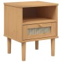 Mesita noche SENJA aspecto ratán madera pino marrón 40x35x48 cm de , Mesitas de noche - Ref: Foro24-358010, Precio: 42,81 €, ...