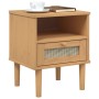 SENJA bedside table rattan look brown pine wood 40x35x48 cm by , Nightstands - Ref: Foro24-358010, Price: 42,81 €, Discount: %