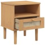 SENJA bedside table rattan look brown pine wood 40x35x48 cm by , Nightstands - Ref: Foro24-358010, Price: 42,81 €, Discount: %