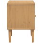 SENJA bedside table rattan look brown pine wood 40x35x48 cm by , Nightstands - Ref: Foro24-358010, Price: 42,81 €, Discount: %