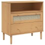 SENJA sideboard rattan look brown pine wood 80x40x80 cm by , Sideboards - Ref: Foro24-358019, Price: 91,51 €, Discount: %