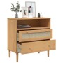 SENJA sideboard rattan look brown pine wood 80x40x80 cm by , Sideboards - Ref: Foro24-358019, Price: 91,51 €, Discount: %