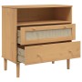 SENJA sideboard rattan look brown pine wood 80x40x80 cm by , Sideboards - Ref: Foro24-358019, Price: 91,51 €, Discount: %