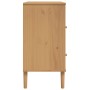 Aparador SENJA aspecto de ratán madera pino marrón 80x40x80 cm de , Aparadores - Ref: Foro24-358019, Precio: 91,51 €, Descuen...