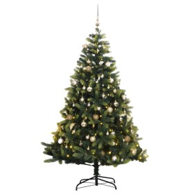 Künstlicher Weihnachtsbaum mit Scharnieren 300 LED und Kugeln 180 cm von , Weihnachtsbäume - Ref: Foro24-3210404, Preis: 159,...