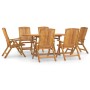 Garden dining set 7 pieces solid teak wood by , Garden sets - Ref: Foro24-3154919, Price: 1,00 €, Discount: %