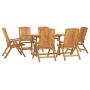 Garden dining set 7 pieces solid teak wood by , Garden sets - Ref: Foro24-3154919, Price: 1,00 €, Discount: %