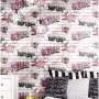 Urban Friends & Coffee Pink and White Graffiti Wallpaper by , Painted paper - Ref: Foro24-425289, Price: 23,32 €, Discount: %