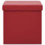 Taburete con almacenaje plegable rojo vino tinto PVC de , Taburetes y sillas plegables - Ref: Foro24-338783, Precio: 24,62 €,...