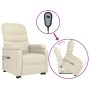 Cream synthetic leather lifting massage chair by , Electric massage chairs - Ref: Foro24-3120406, Price: 271,34 €, Discount: %