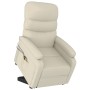 Sillón de masaje elevable cuero sintético crema de , Sillones de masaje eléctricos - Ref: Foro24-3120406, Precio: 271,34 €, D...