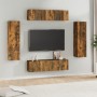 Set de muebles de TV 6 pzas madera contrachapada roble ahumado de , Muebles TV - Ref: Foro24-3120245, Precio: 208,79 €, Descu...