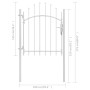 Weißes Gartentor aus Stahl 1x1,75 m von vidaXL, Gartentore - Ref: Foro24-143064, Preis: 145,36 €, Rabatt: %