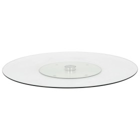 Turntable serving plate transparent tempered glass 60 cm by , Serving platters - Ref: Foro24-249498, Price: 41,99 €, Discount: %